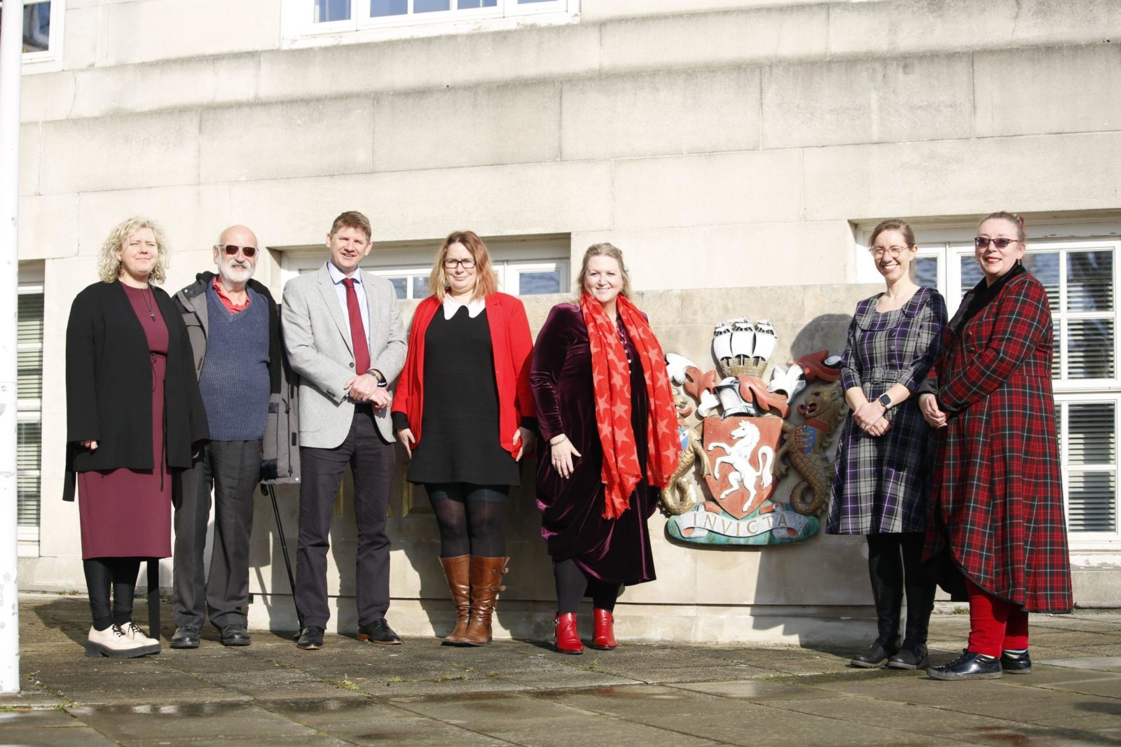 Kent Labour Group outside County Hall - Feb 2023